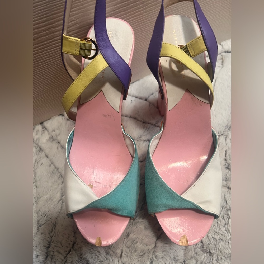 Sophia Webster Bobbi color block twisted clog Sandal